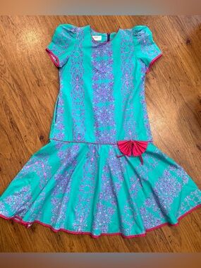 Vintage 70’s Malumi Hawaii Dress Hawaiian Quilt Floral Pattern Aloha Authentic